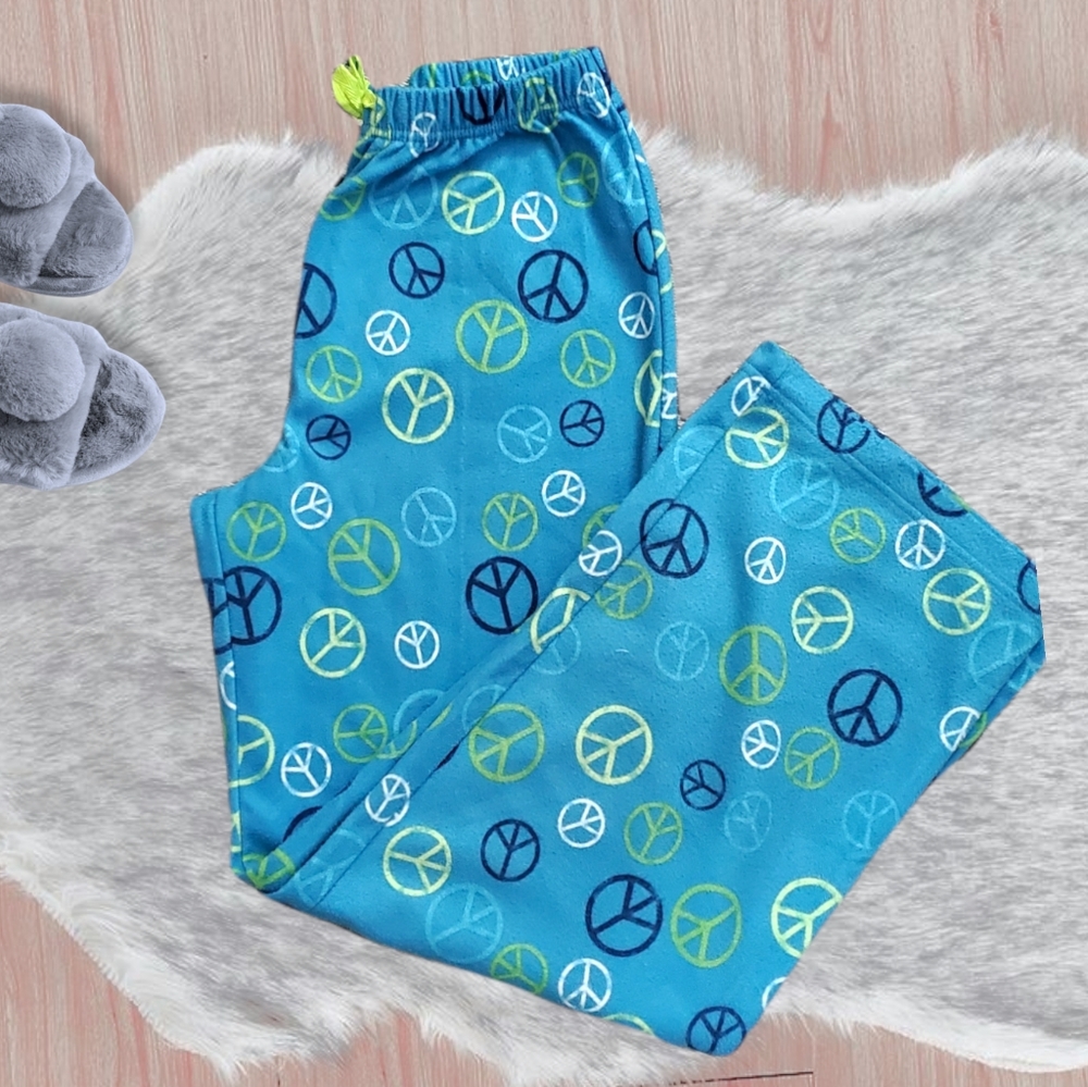 Pekkle- Fleece Pijama Bottoms- Peace Sign